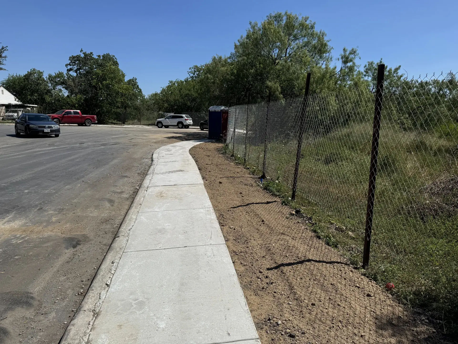 Street-frontage sidewalk in San Antonio replaced after concrete removal