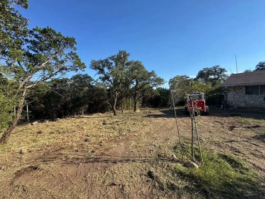 Land clearing result: a San Antonio lot cleared of brush and overgrowth